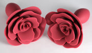 Red Rose Silicone Butt Plug