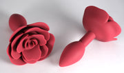 Red Rose Silicone Butt Plug