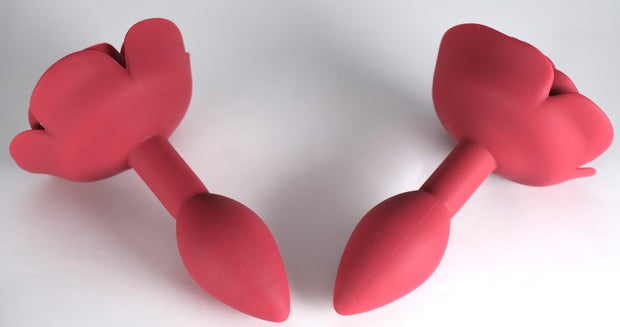 Red Rose Silicone Butt Plug