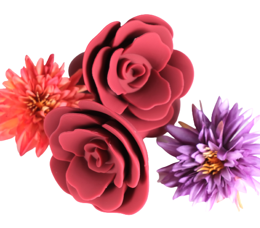 Red Rose Silicone Butt Plug