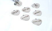 Round Jewel Butt Plug With Heart Shaped Tag