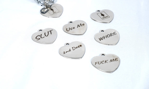 Round Jewel Butt Plug With Heart Shaped Tag