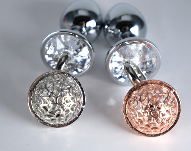 Jeweled Butt Plug With Handcuff