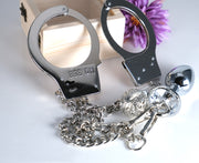 Jeweled Butt Plug With Handcuff