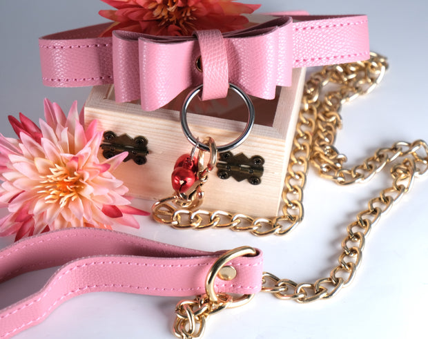 Pink Kitten Collar With Chain