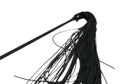 Black Whip Flogger With Beads
