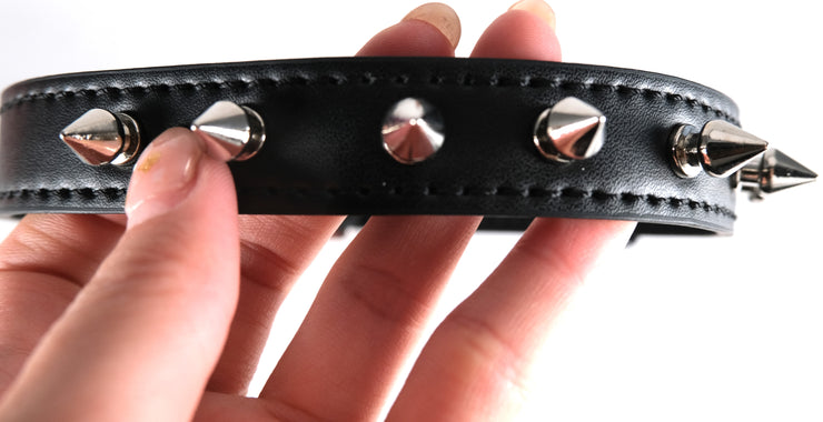Metal Spike Studded Collar Choker Necklace