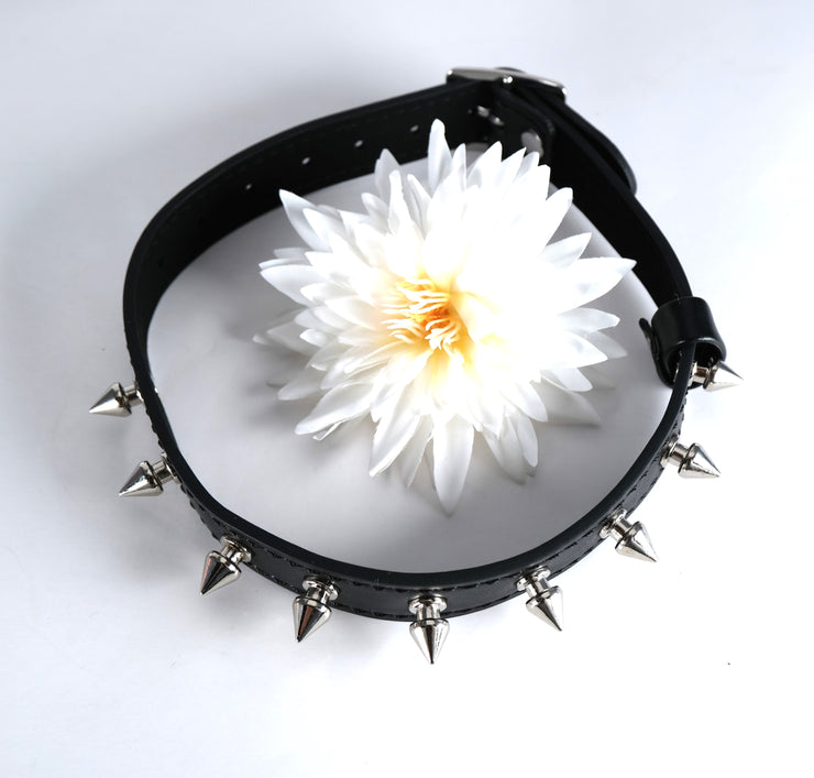Metal Spike Studded Collar Choker Necklace