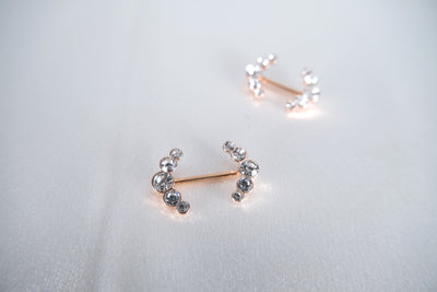 Curved Gem Barbell Nipple Ring
