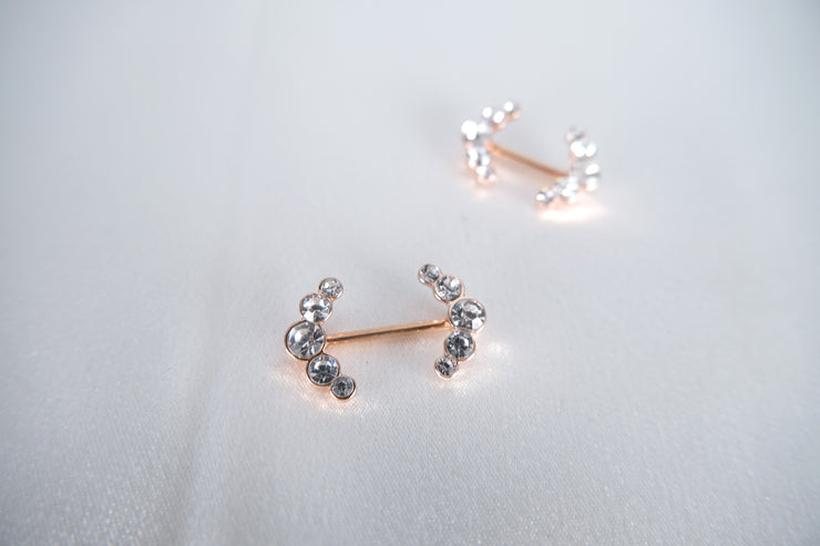 Curved Gem Barbell Nipple Ring
