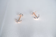 Curved Gem Barbell Nipple Ring