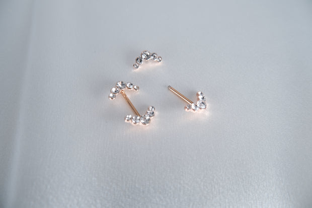 Curved Gem Barbell Nipple Ring
