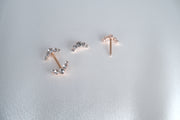 Curved Gem Barbell Nipple Ring