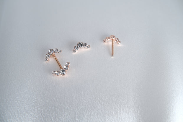 Curved Gem Barbell Nipple Ring