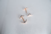 Curved Gem Barbell Nipple Ring