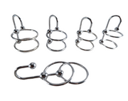 Double Cock Rings with Urethral Sounds Ball