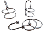 Double Cock Rings with Urethral Sounds Ball