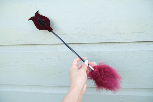 Burgundy Feather Tickler