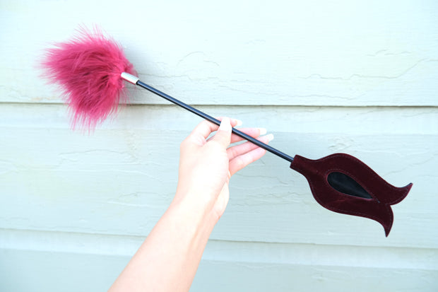 Burgundy Feather Tickler