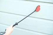 Long Leather Red Heart Whip Flogger