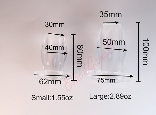 Hollow Clear Soft Silicone Anal Plug