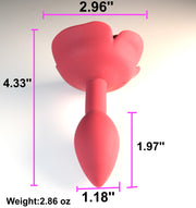 Red Rose Silicone Butt Plug