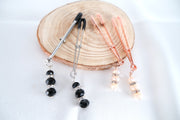 Nipple Clamps With Black Rhinestones Pendant