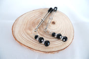 Nipple Clamps With Black Rhinestones Pendant