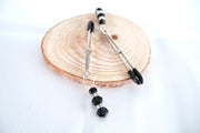 Nipple Clamps With Black Rhinestones Pendant