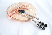 Nipple Clamps With Black Rhinestones Pendant