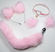 Pink Pet Play Bell Sex Toys Set