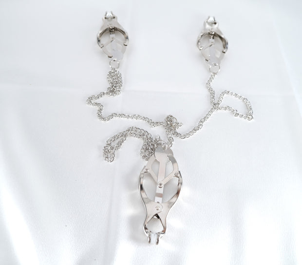 Nipple Clamps With Clit Clamp