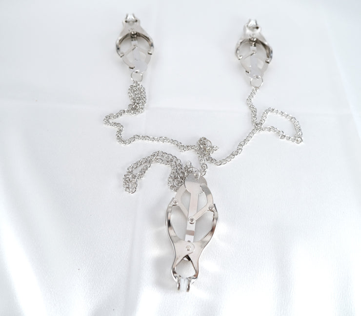 Nipple Clamps With Clit Clamp