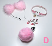 Pink Pet Play Bell Sex Toys Set