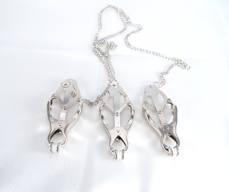 Nipple Clamps With Clit Clamp