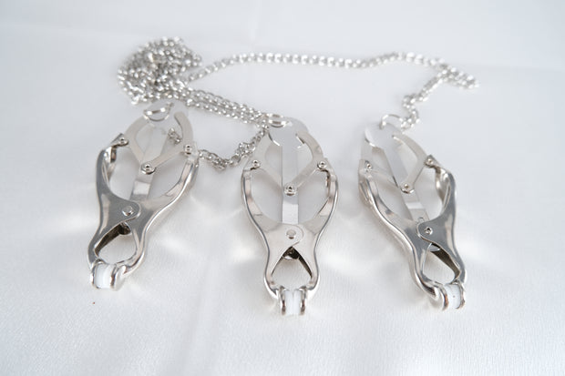 Nipple Clamps With Clit Clamp