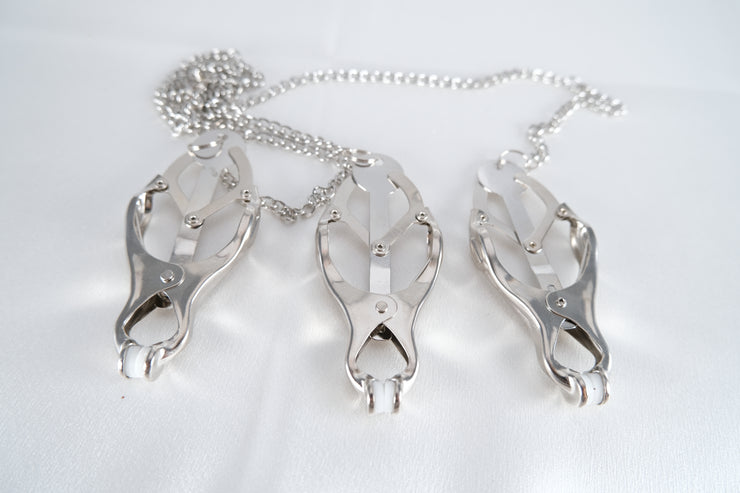 Nipple Clamps With Clit Clamp