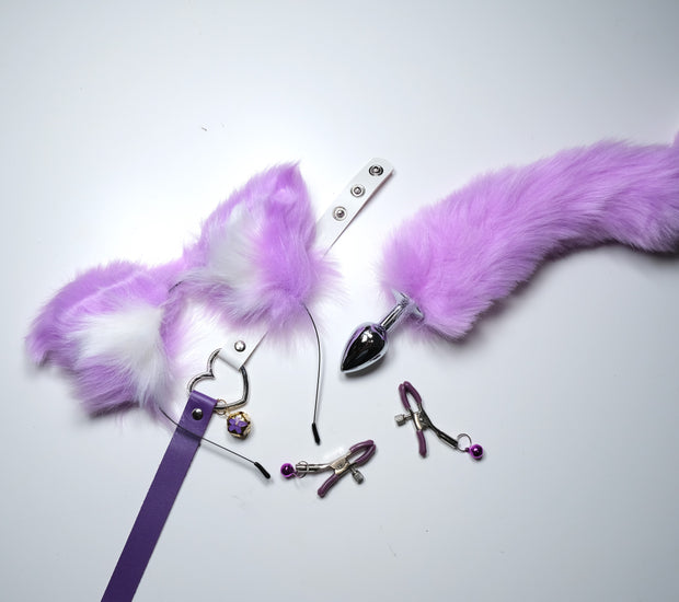 Light Purple Pet Play Bell Sex Toys Set