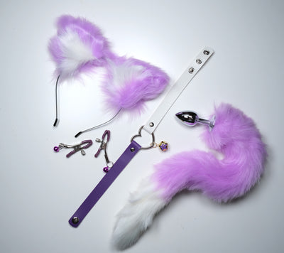 Light Purple Pet Play Bell Sex Toys Set