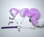 Light Purple Pet Play Bell Sex Toys Set