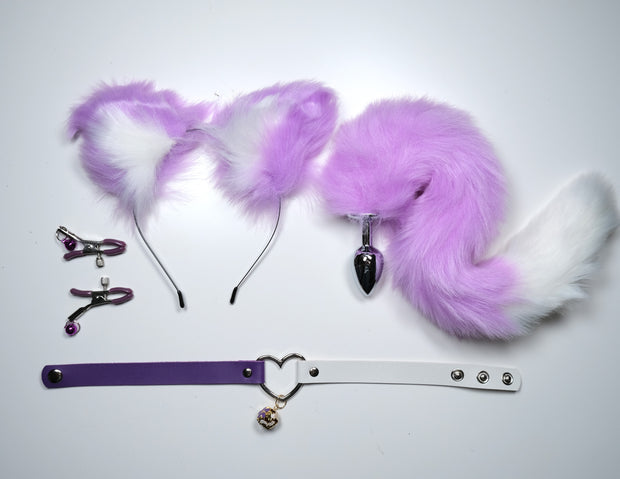 Light Purple Pet Play Bell Sex Toys Set
