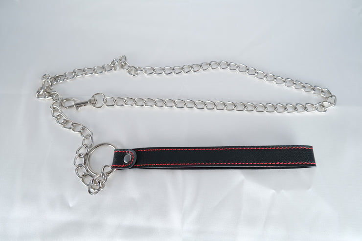 Leather Collar with Chain