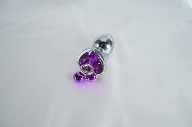 Jeweled Butt Plug with Chain Lead