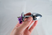 Jeweled Butt Plug with Chain Lead