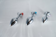 Jeweled Butt Plug with Chain Lead