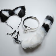 Black White Pet Play Bell Sex Toys Set