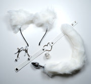 White Pet Play Bell Sex Toys Set