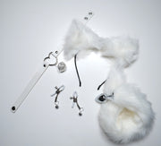 White Pet Play Bell Sex Toys Set