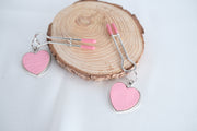 Pink Nipple Clamps With Heart Sexy Adjustable Clips