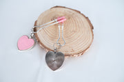 Pink Nipple Clamps With Heart Sexy Adjustable Clips